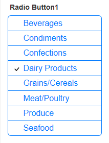 The same list rendered as a 'button-list'